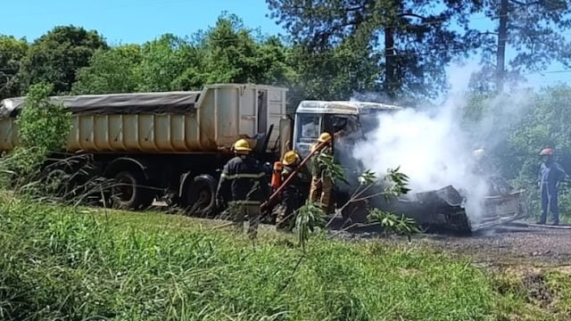 Un camión que se dirigía a Posadas se incendió en plena ruta.