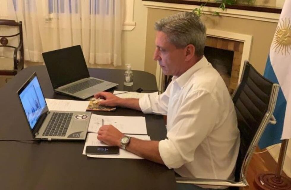 Arcioni participó de la videoconferencia con Alberto Fernández