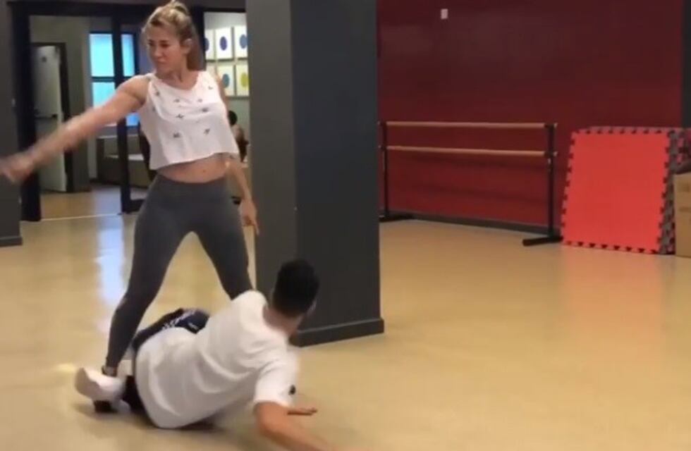 El video de la caída de Jimena Barón en pleno ensayo para el Bailando