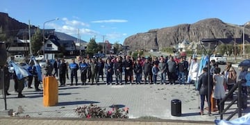 el chalten homenaje caidos en malvinas