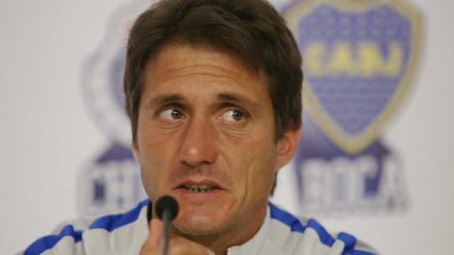 MEX52. GUADALAJARA (Mu00c9XICO), 01/02/2017.- El director tu00e9cnico del equipo argentino Boca Juniors, Guillermo Barros, habla hoy, miu00e9rcoles 1 de febrero de 2017, en una rueda de prensa en la ciudad mexicana de Guadalajara previo al llamado