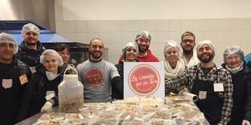 El equipo rescató 46 kg de comida de la Fiesta del Día del Veterinario\u002E Los alimentos fueron entregados a un comedor de Luján de Cuyo\u002E