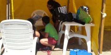 Un nene sufrió fractura de cráneo por la voladura de un parante de una carpa en San Clemente del Tuyú\u002E