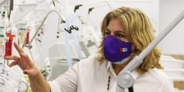La ministra de Salud de Santa Fe, Sonia Martorano, recorrió las instalaciones del nuevo hospital modular de Villa Constitución\u002E (@minsaludsantafe)