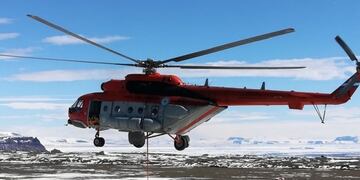 Uno de los helicópteros que usa el presidente Macri\u002E (Foto: Clarín/Federico Lopez)