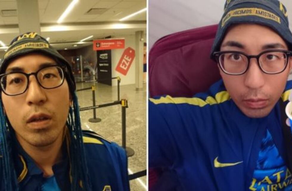 El japonés que viajó 33 horas para ver a Boca pero le salió mal