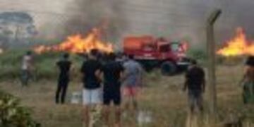 DYN14, BUENOS AIRES 12/12/16, INCENDIO EN LOS BOSQUES DE VALERIA DEL MAR.FOTO.DYN/TWITTER/@bahcoroman