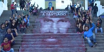 santiago maldonado escalinatas parque sarmiento