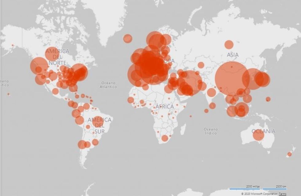Coronavirus: el mapa interactivo que muestra la evolución de los casos en tiempo real