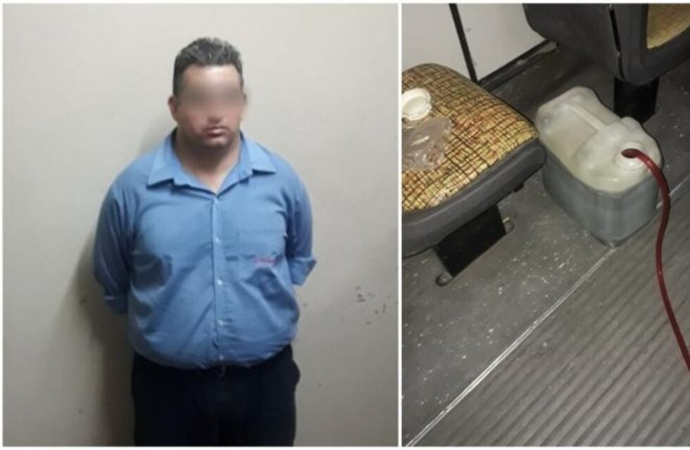 Video: atraparon infraganti a un chofer que robaba gasoil de su propio colectivo