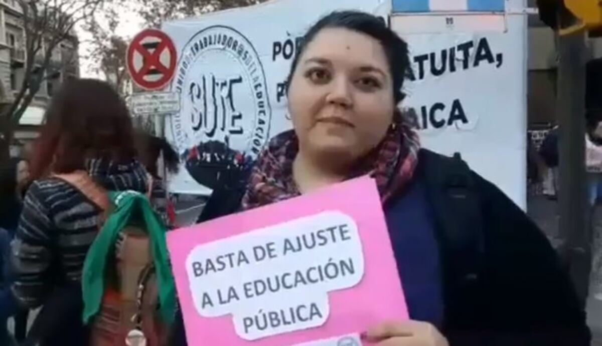 De la protesta en Peatonal y San Martín participaron también el gremio de docentes privados (SADOP) y partidos del Frente de Izquierda y los Trabajadores\u002E