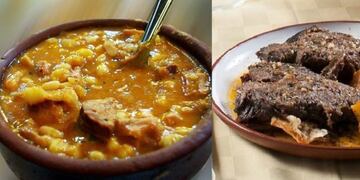 Carne y locro
