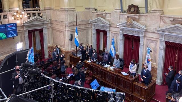 Sesión en el Senado. (Foto: Clarín)