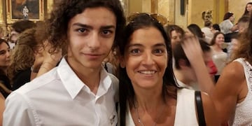 Soledad Laciar y su hijo Blas, asesinado por la Policía.