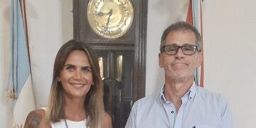 La diputada Amalia Granata estuvo reunida con el ministro de Gobierno, Esteban Borgonovo\u002E (Prensa Granata)