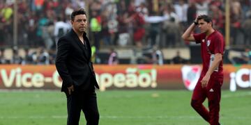 Preocupación en River por caso de coronavirus en el cuerpo técnico. (Foto de archivo: AP/Fernando Vergara)