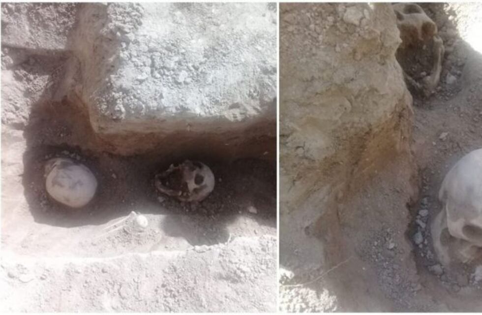 Construían una medianera y encontraron dos cráneos: creen que son recientes