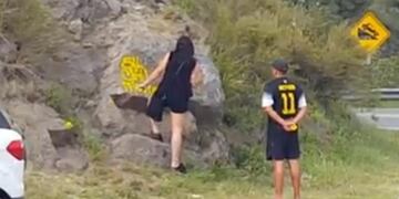 El hecho vandálico fue cometido en la zona del Dique Los Molinos y la pareja sería de Villa María\u002E