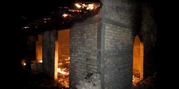 Así estaba parte de la casa donde murió calcinado Thiago