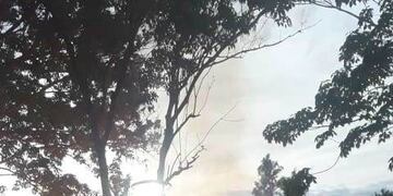 El pesebre terminó absolutamente consumido por las llamas