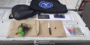 Detenido haciendo delivery de marihuana en San Luis
