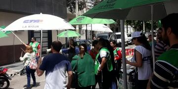 Protesta desarrollada días atrás frente a la repartición