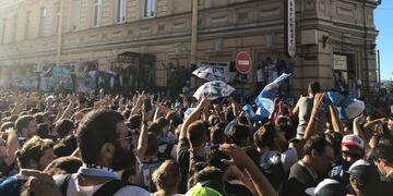 Banderazo argentino en San Petesburgo\u002E