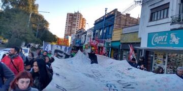 Marcha contra la reforma de las FF\u002EAA\u002E en San Luis