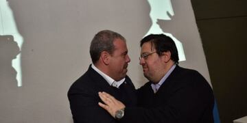 Victor Morñigo festejó junto a Felix Nieto Quintas de la UNSL\u002E Foto: El Diario de la República\u002E