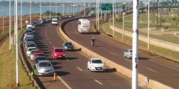 Acceso al puente Posadas-Encarnación\u002E (MisionesOnline)