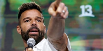 Puerto Rican singer Ricky Martin gestures as he speaks at a news conference during the 61th International Song Festival in Vina del Mar, Chile, February 23, 2020\u002E REUTERS/Rodrigo Garrido