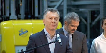 Macri encabeza la inauguración de una fabrica de productos alimenticios\u002E (Cole Burston/Bloomberg)