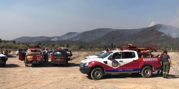 Incendio en Carlos Paz y San Antonio