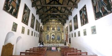 La iglesia de Uquía, un joya de la Quebrada de Humahuaca\u002E En sus muros se aprecia las pinturas de los Ángeles Arcabuceros\u002E
