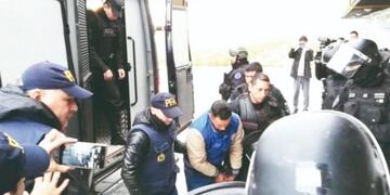 Operativo de arribo de Mai Bustos