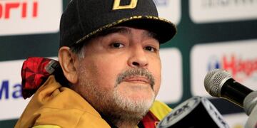 Diego Maradona responsabilizó a Mauricio Macri por los incidentes en el Monumental (REUTERS)