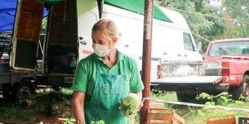 Feria franca de Misiones con productos traídos de las chacras de la provincia\u002E (Agricultura Familiar)