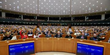 Sesión donde el pleno del Parlamento Europeo vota una resolución para fijar su posición sobre la crisis en Venezuela