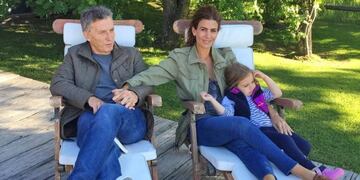 Mauricio Macri, Juliana Awada y Antonia (Foto: archivo La Nación)