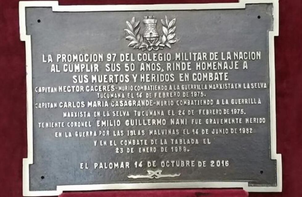 Rindieron homenaje a los caídos en la lucha contra la guerrilla marxista en el Colegio Militar