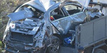 El hombre, que estaba solo y era oriundo de Las Heras, falleció en el lugar\u002E (Andrés Larrovere/Diario Los Andes)