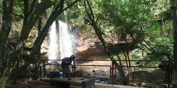 Salto Encantado tareas de mantenimiento\u002E (Municipalidad de Oberá)