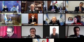 Videoconferencia donde Herrera Ahuad pidió inversión en puertos\u002E