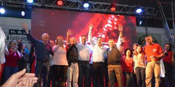 Ramón Mestre en campaña como candidato a gobernador por la UCR en Traslasierra\u002E