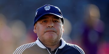 El director técnico de Gimnasia y Esgrima Diego Maradona\u002E (EFE)