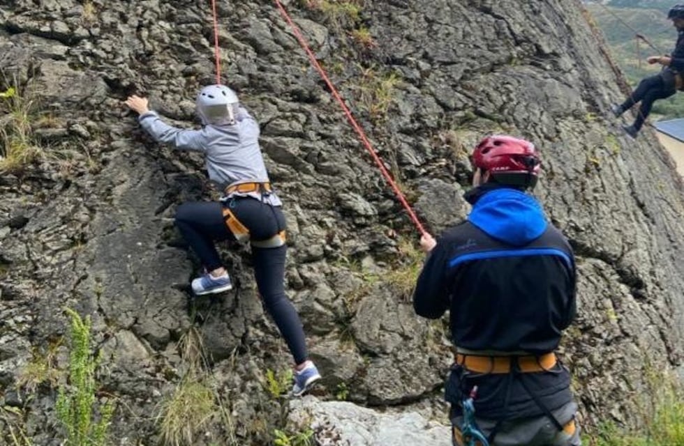 Se realizó la primera clase de escalada deportiva