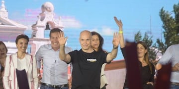 Horacio Rodríguez Larreta, en el búnker de Juntos por el Cambio\u002E (Federico López Claro)