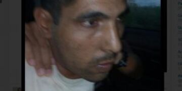 El rostro del violador detenido.