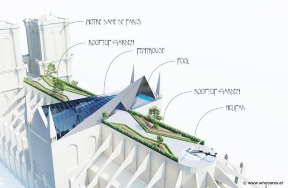 En fotos: el desopilante proyecto para construirle un penthouse a Cuasimodo en Notre Dame