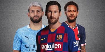 Messi, Agüero y Neymar (Foto: TyC Sports)